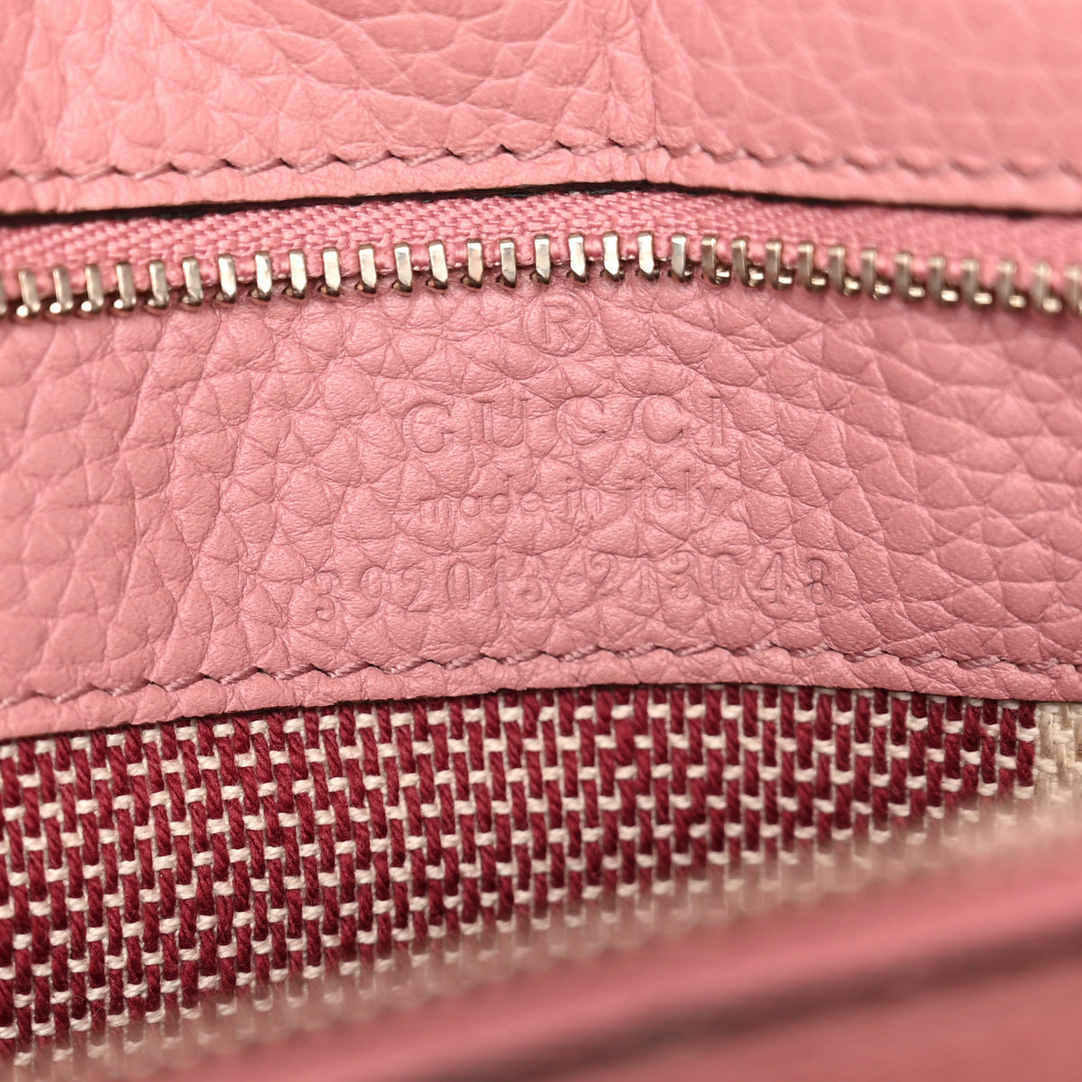 Gucci Cellarius Calfskin Small Bamboo Daily Top Handle Bag Carmine Rose 6 of 13