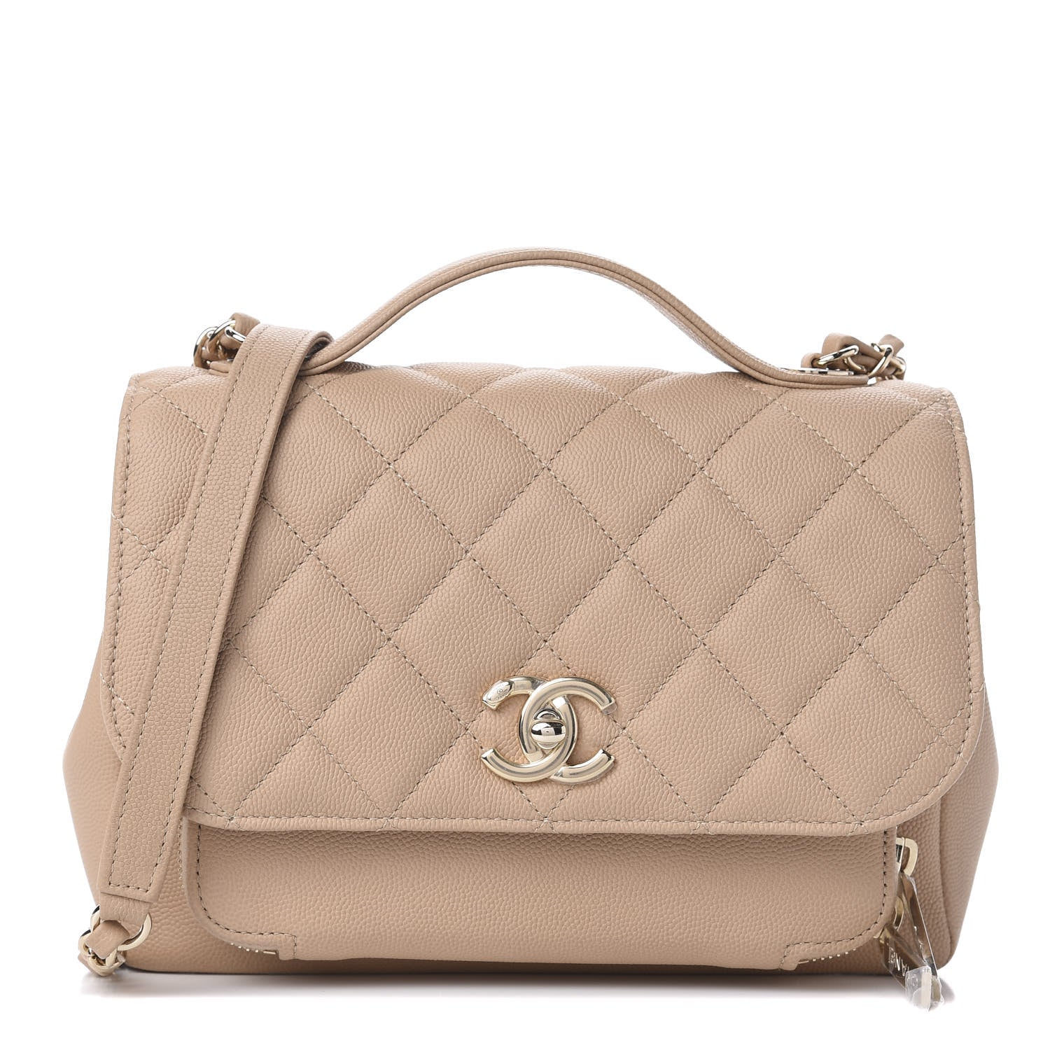 Chanel Caviar Quilted Medium Business Affinity Flap Beige 1 of 10