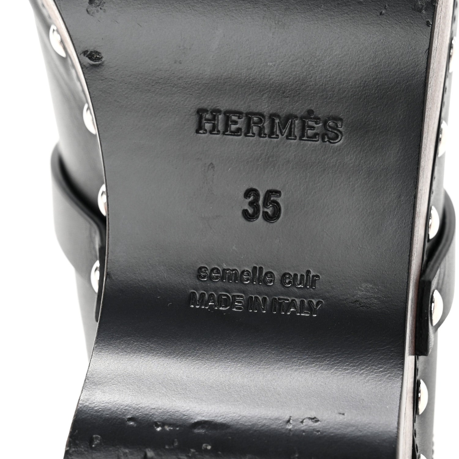Hermes Calfskin Carlotta Mules 35 Black 7 of 10