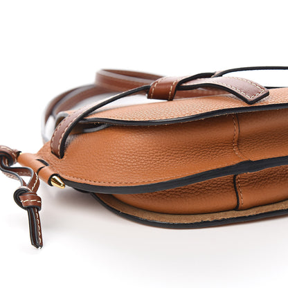 Loewe Grained Calfskin Mini Gate Crossbody Bag Caramel Pecan 7 of 9