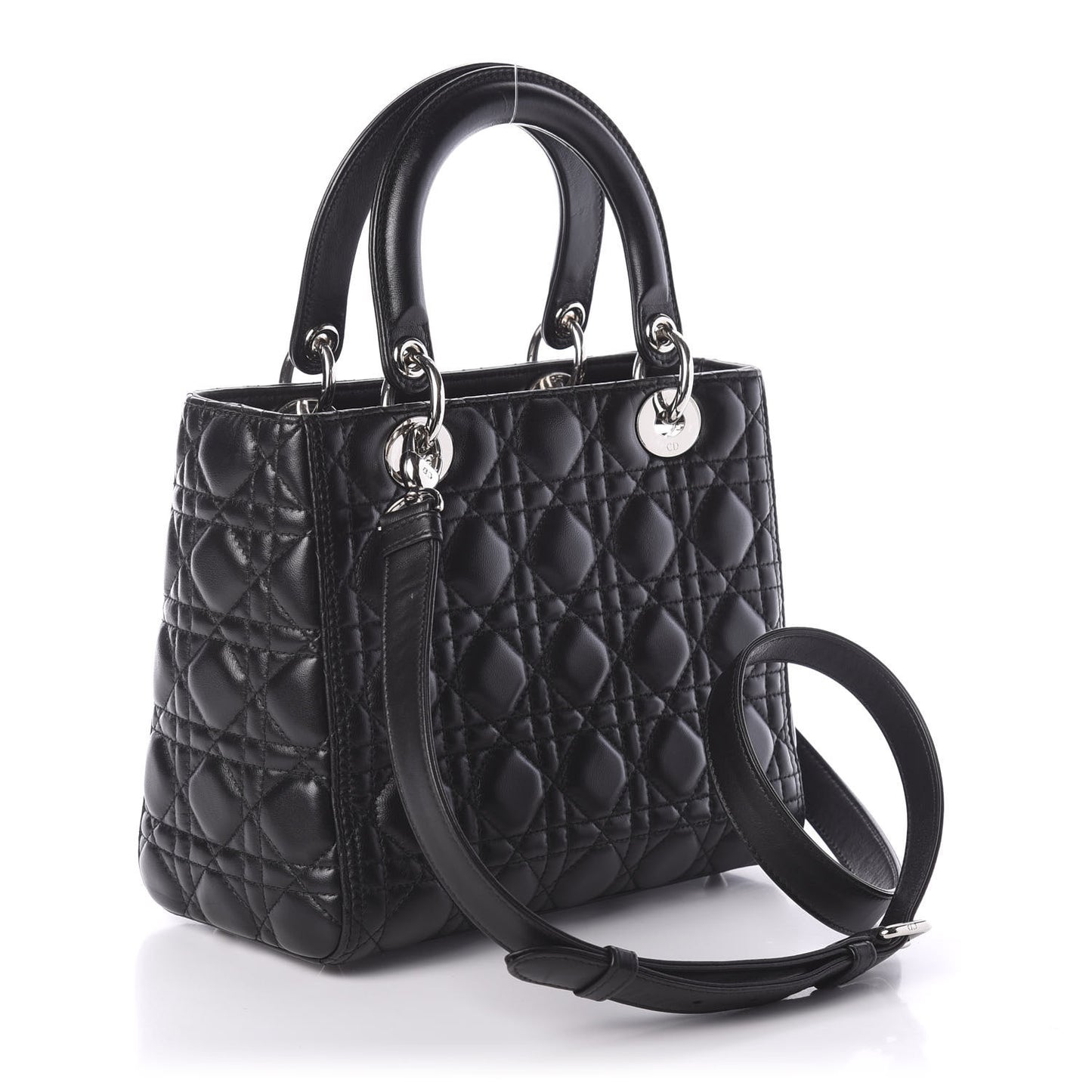Lambskin Cannage Medium Lady Dior Black