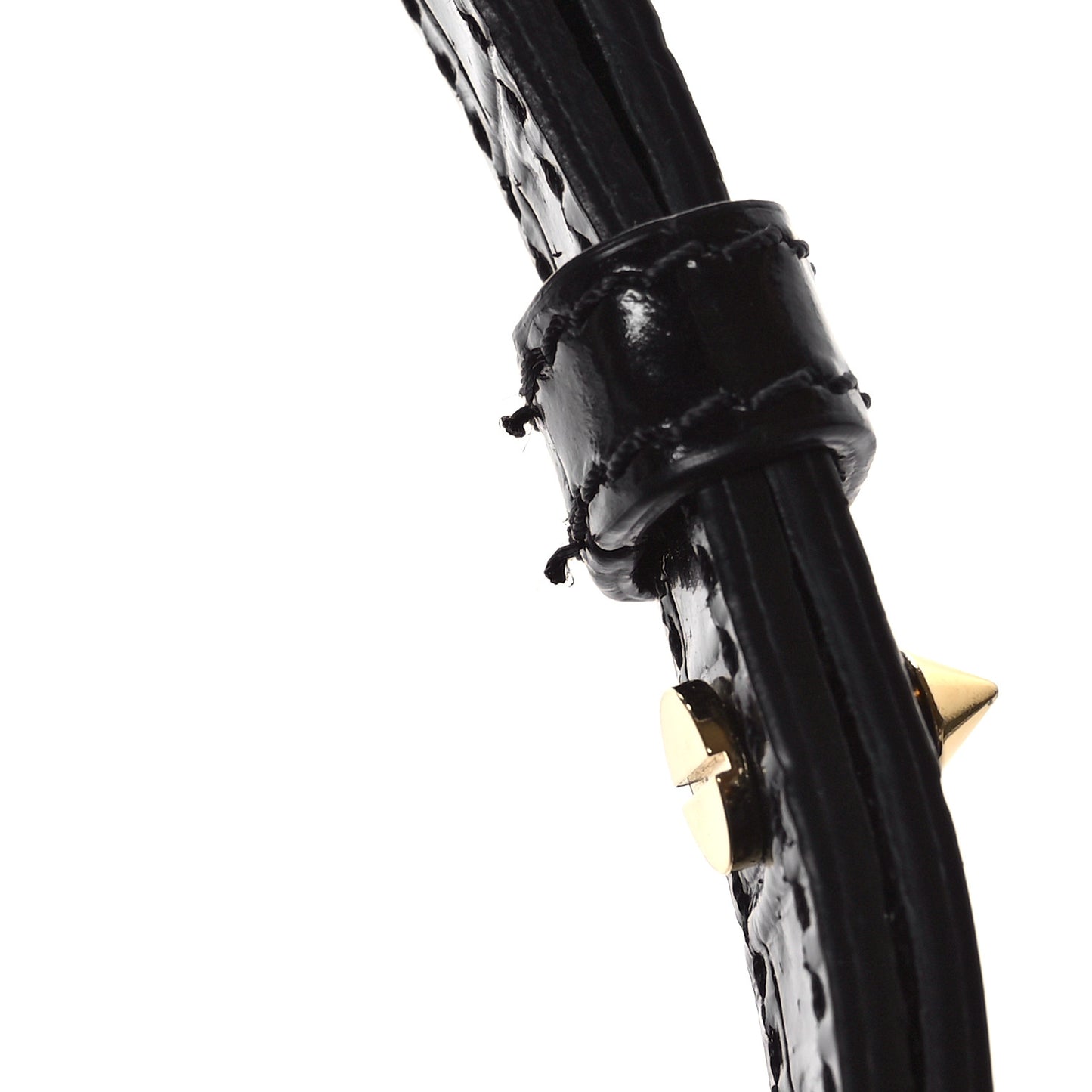 Calfskin Crocodile Embossed Mini Antigona Black