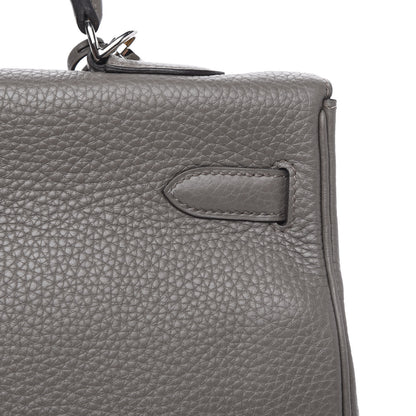 Hermes Taurillon Clemence Kelly Retourne 35 Etain 20 of 30