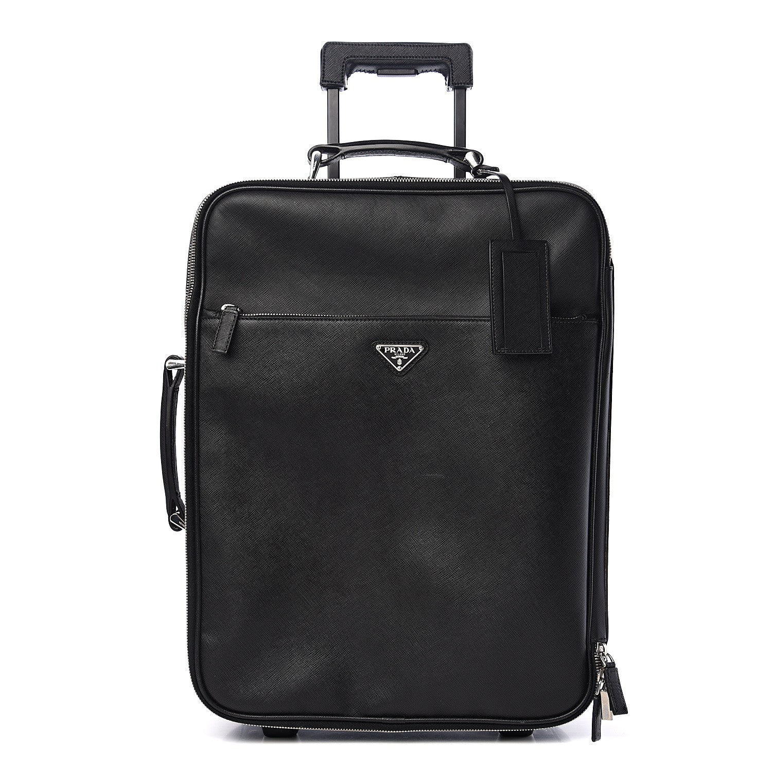 Prada Saffiano Travel Trolley Luggage Black 1 of 14