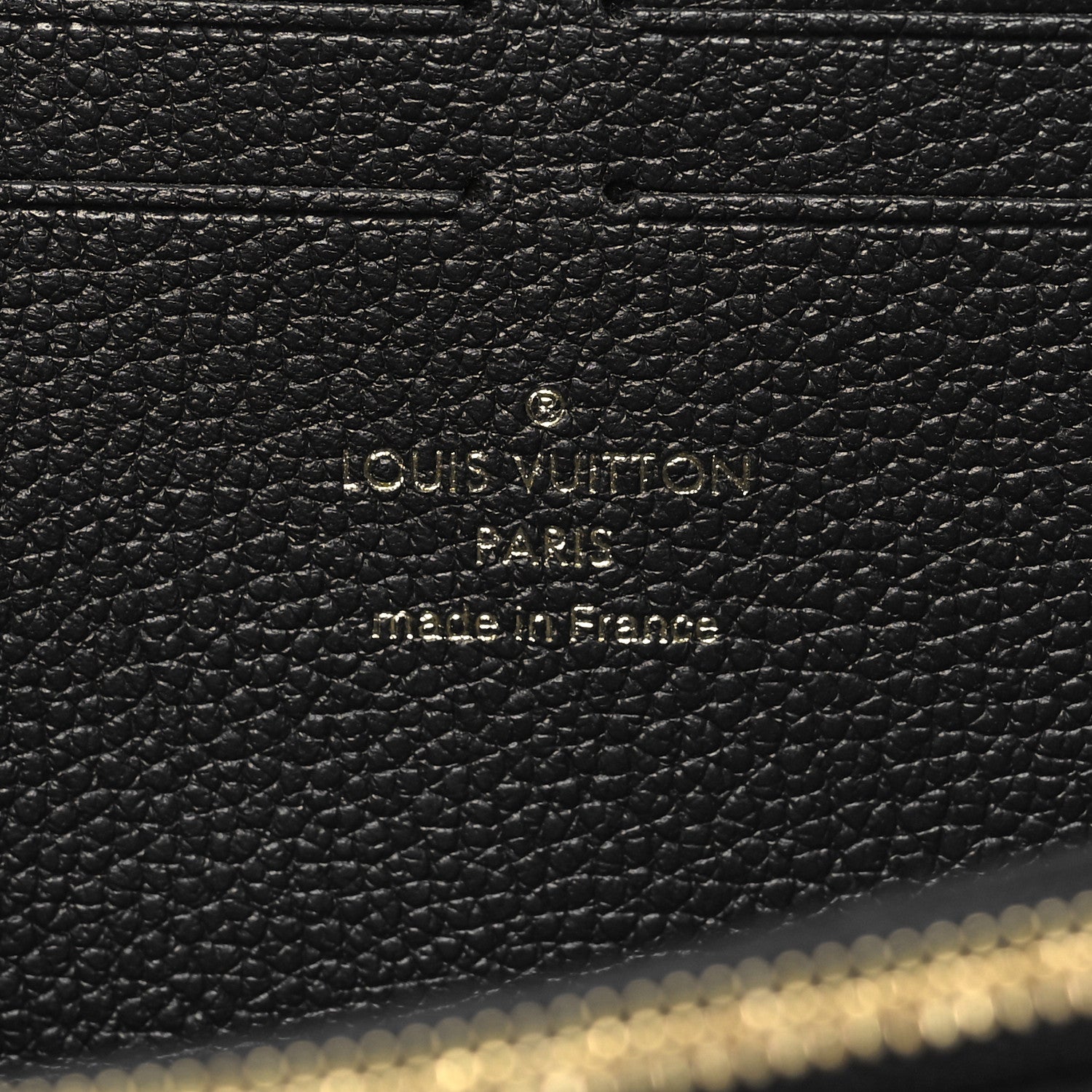 Louis Vuitton Empreinte Monogram Giant Clemence Wallet Black Beige 7 of 8