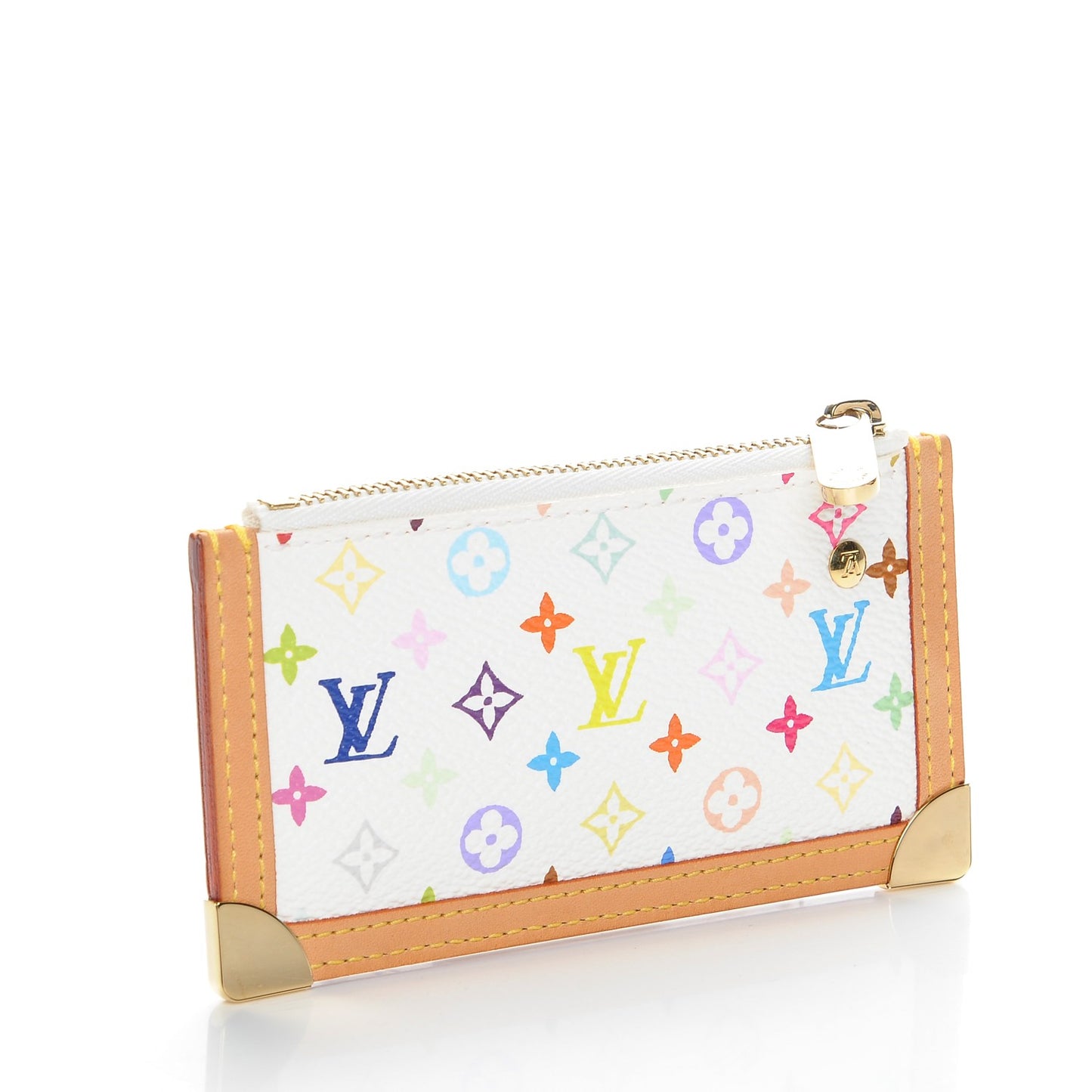 Monogram Multicolor Key Pouch White