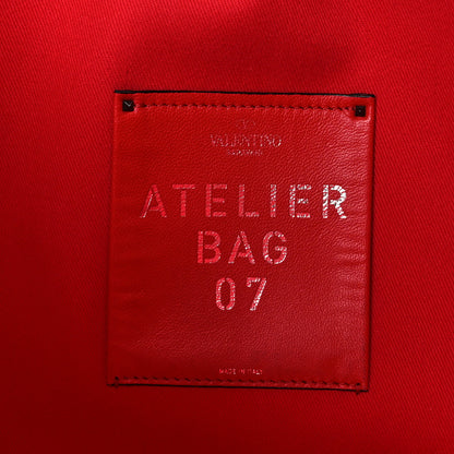 Valentino Garavani Canvas Atelier 07 Camouflage Edition Medium Tote Bag Red 7 of 10