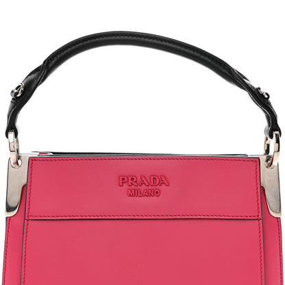 Prada City Calfskin Small Margit Bag Magenta Black 5 of 10