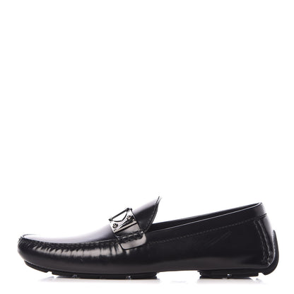 Louis Vuitton Calfskin Racetrack Moccasin Loafers 10.5 Black 1 of 8