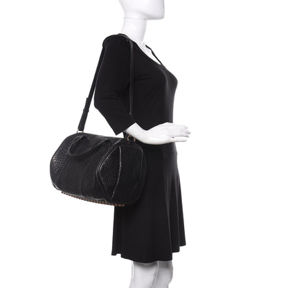 Alexander Wang Pebbled Lambskin Rocco Black Rose Gold Hardware 2 of 9