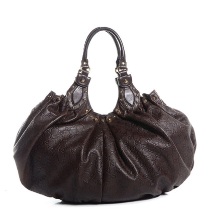 Gucci Guccissima Studded Pelham Shoulder Bag Brown 1 of 7