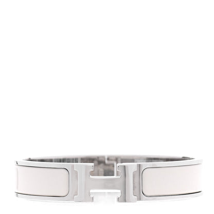Hermes Enamel Narrow Clic Clac H Bracelet PM Pannacotta 1 of 4