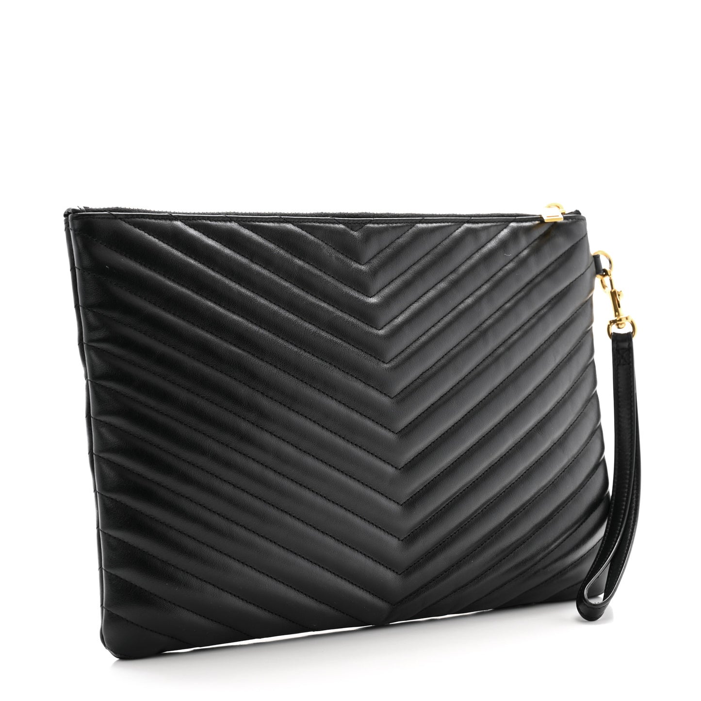Calfskin Matelasse Monogram Cassandre Tablet Pouch Black