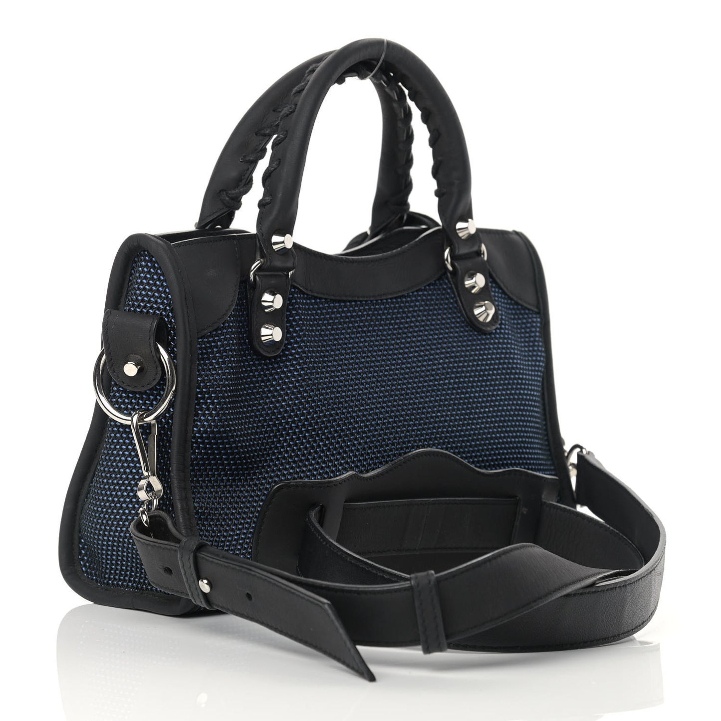 Mesh Agneau Arena Classic Silver Hardware Mini City Black Navy Orange