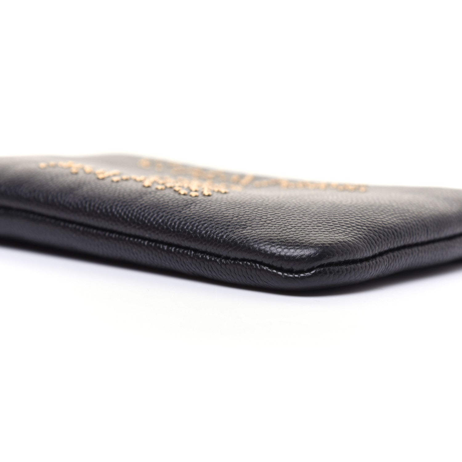 Chanel Caviar Studded Deauville Cosmetic Pouch Black 7 of 12