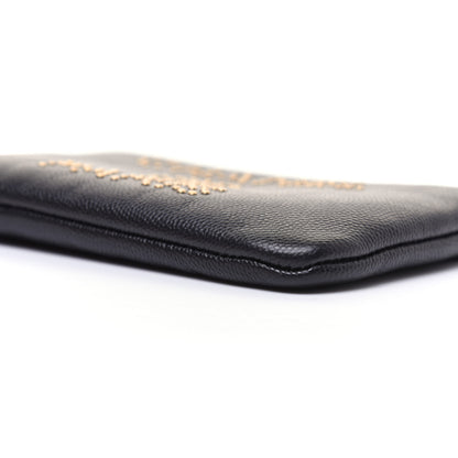 Chanel Caviar Studded Deauville Cosmetic Pouch Black 7 of 12