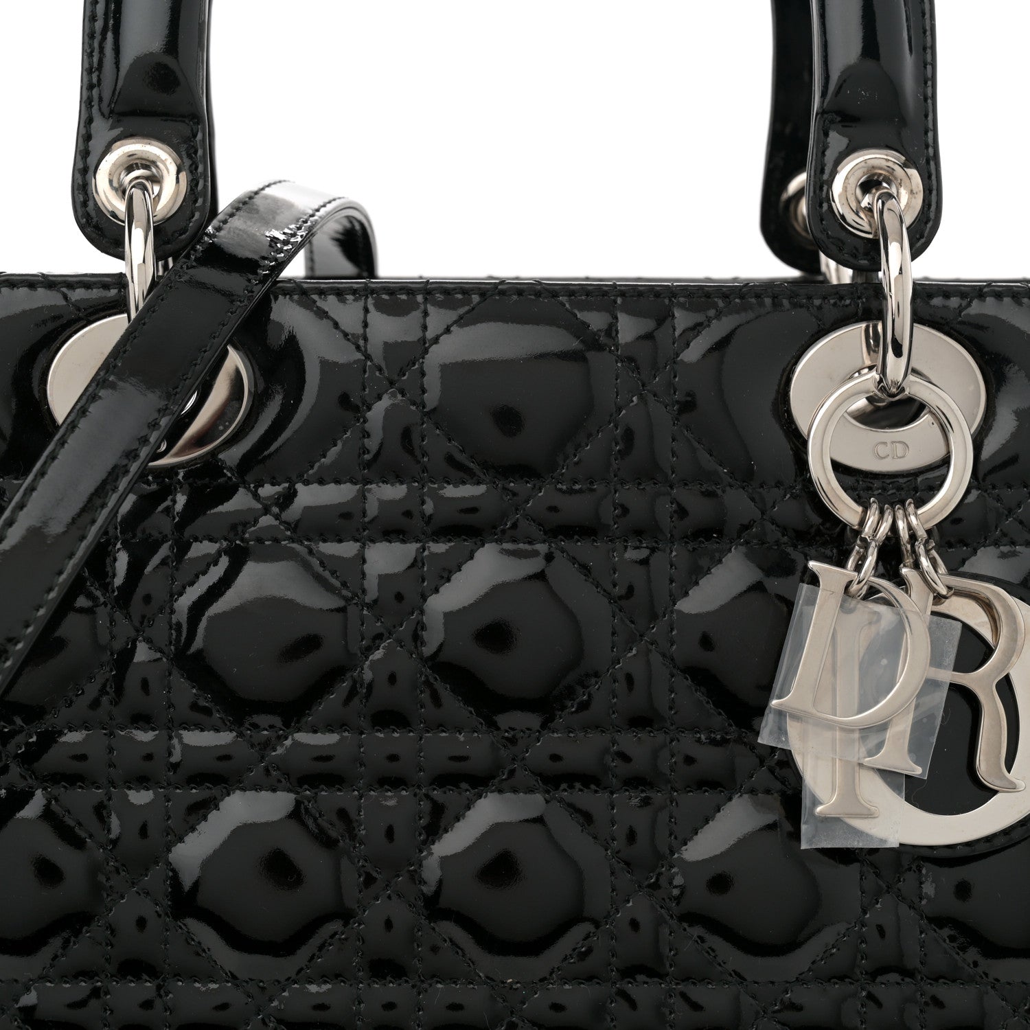 Christian Dior Patent Cannage Large Lady Dior Black 8 of 15