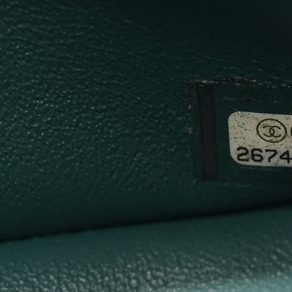 Chanel Caviar Quilted Medium Double Flap Dark Turquoise 7 of 12