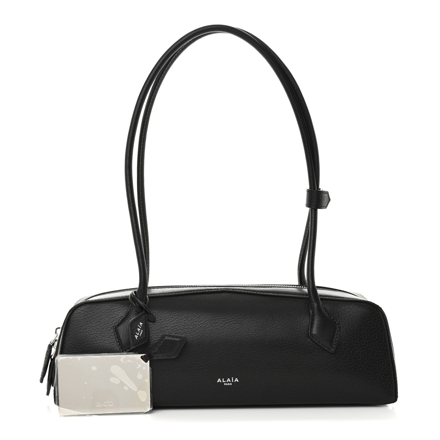 Shiny Goatskin Medium Le Teckel Bag Black