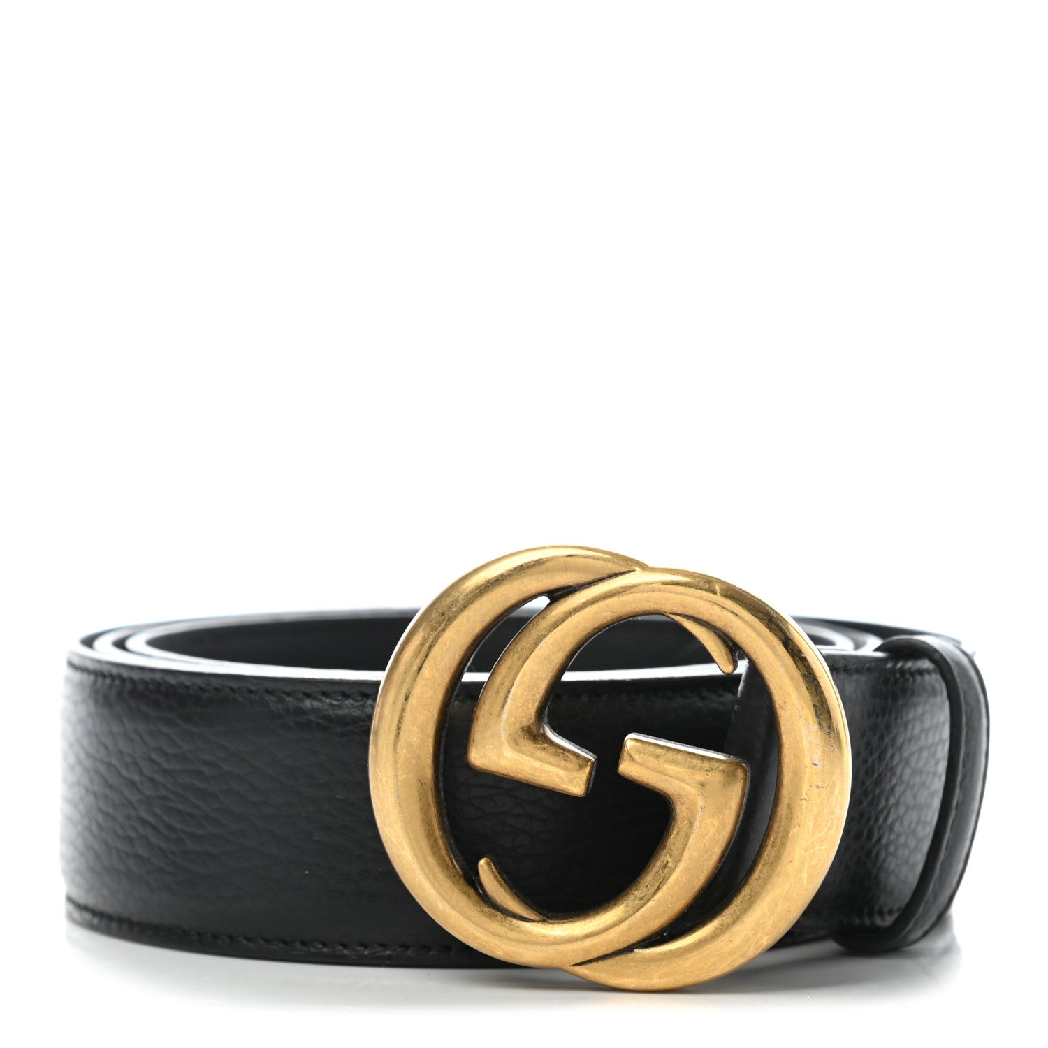 Gucci Dollar Calfskin Interlocking G Belt 110 44 Black 1 of 5