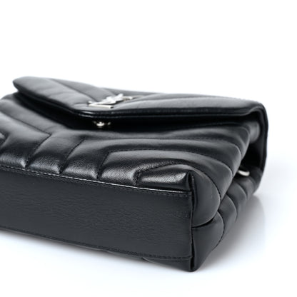 Saint Laurent Calfskin Y Quilted Monogram Toy Loulou Crossbody Bag Black 7 of 7