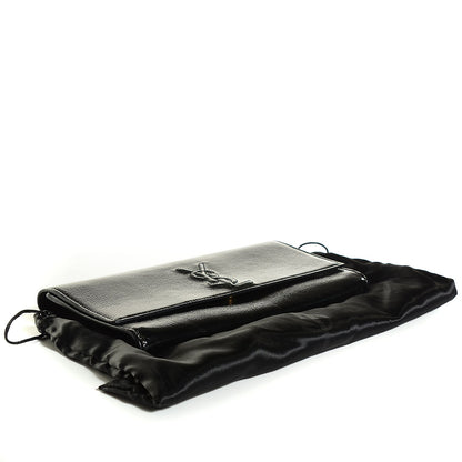 Saint Laurent Textured Patent Monogram Small Belle De Jour Clutch Black 4 of 7