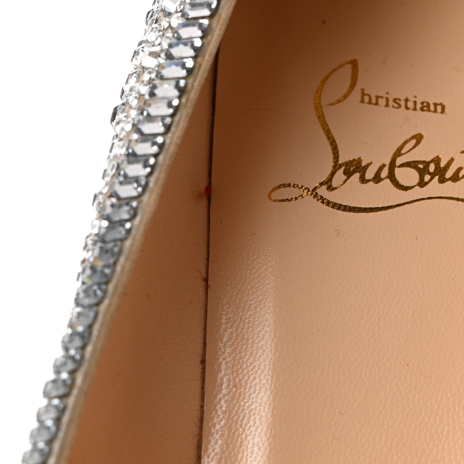 Christian Louboutin Crystal Strass Super Vic 100 Pumps 37 Silver 9 of 9