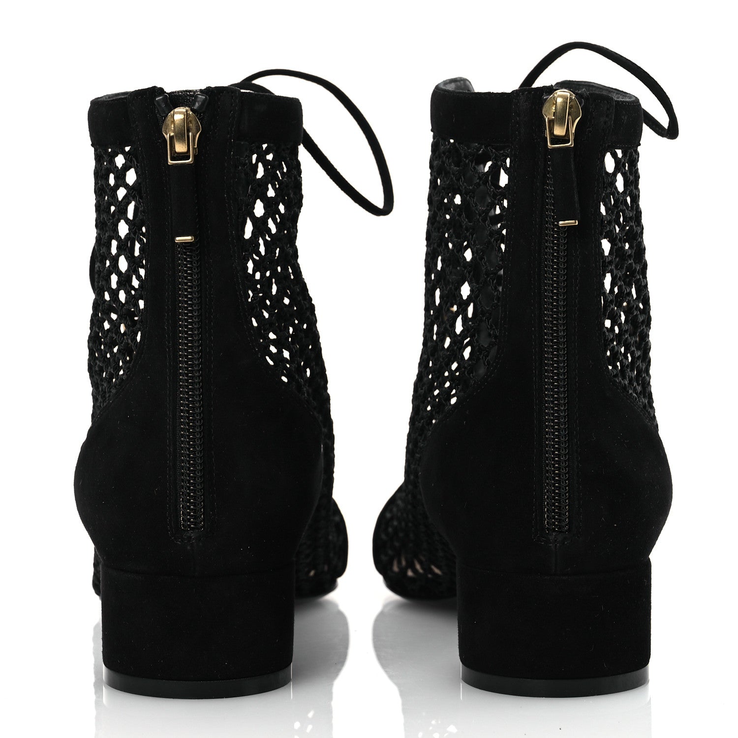 Christian Dior Suede Laminated Resille Naughtily-D 30mm Ankle Boots 40 Black 6 of 13