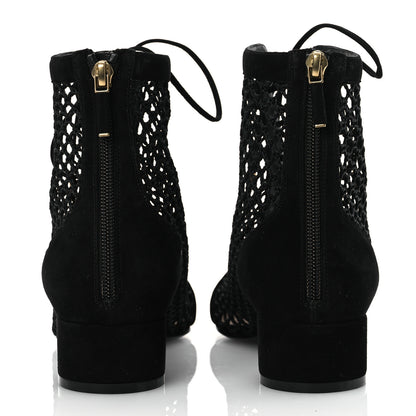 Christian Dior Suede Laminated Resille Naughtily-D 30mm Ankle Boots 40 Black 6 of 13