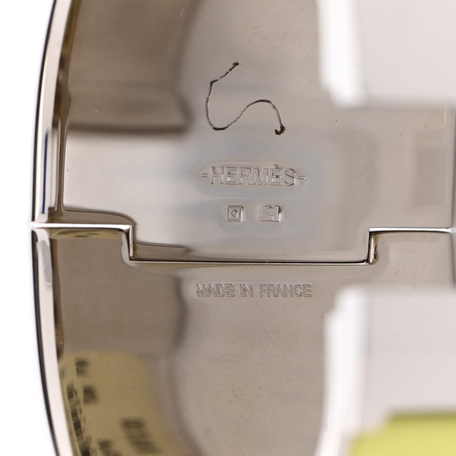 Hermes Enamel Extra Wide Clic Clac H Bracelet PM Jaune Canari 5 of 5