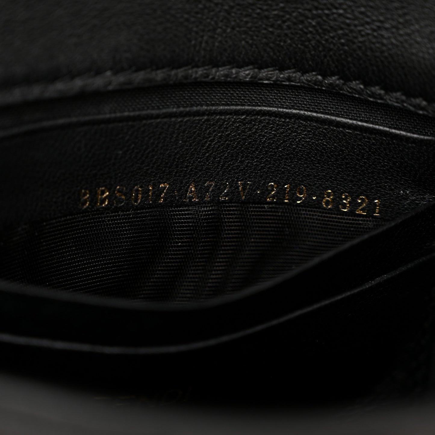 Nappa FF 1974 Embossed Mini Baguette Black