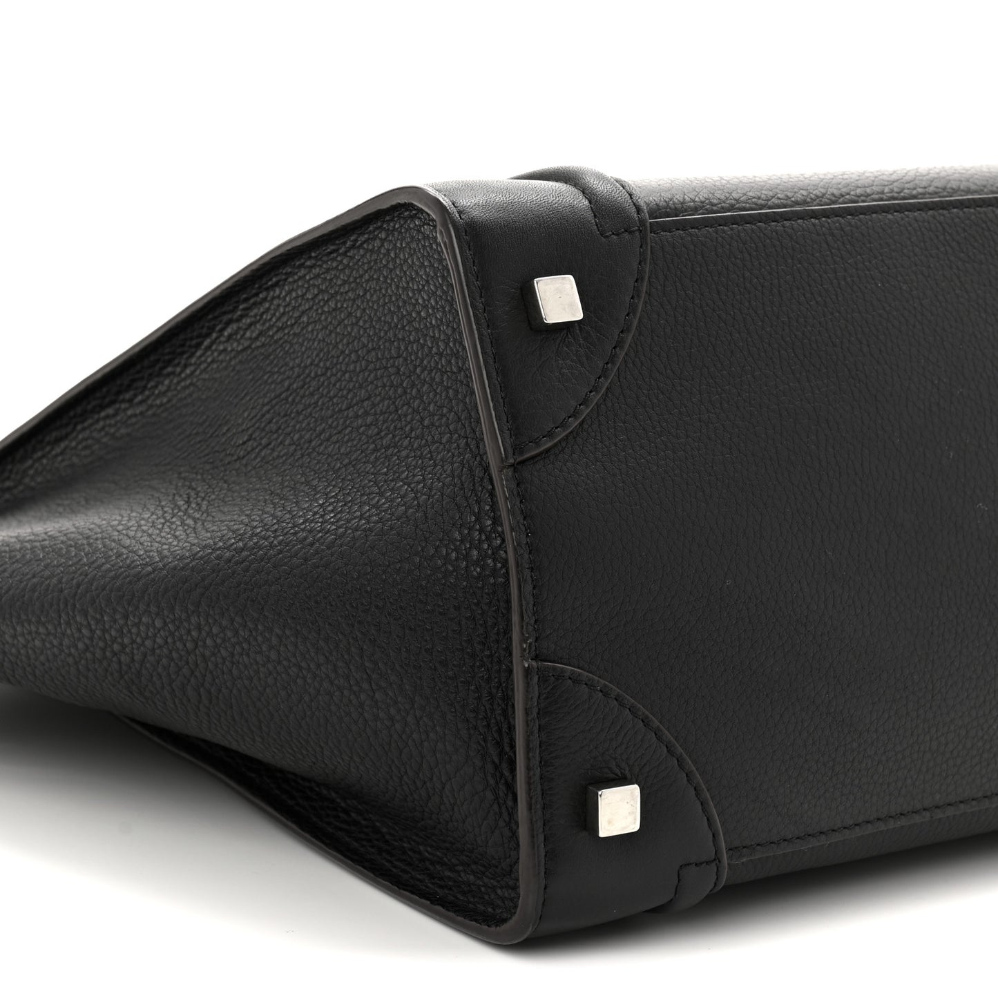Drummed Calfskin Mini Luggage Black