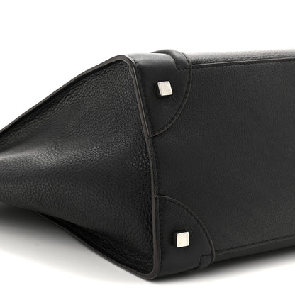 Celine Drummed Calfskin Mini Luggage Black 9 of 10