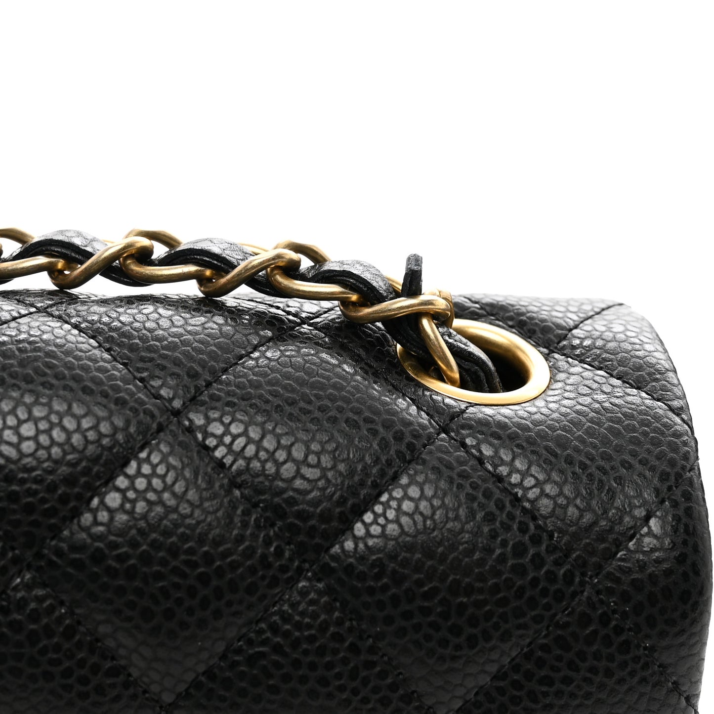 Caviar Quilted Mini Rectangular Flap Black