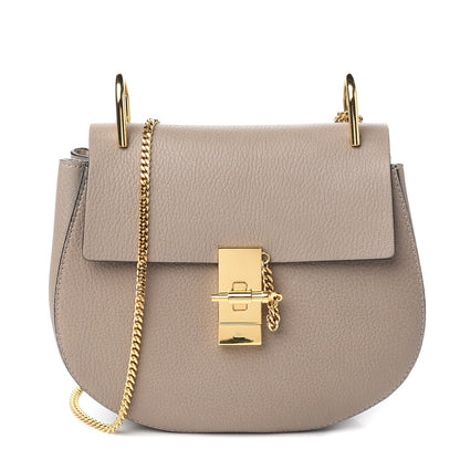 Chloe Grained Lambskin Drew Shoulder Bag Motty Grey 1 of 9