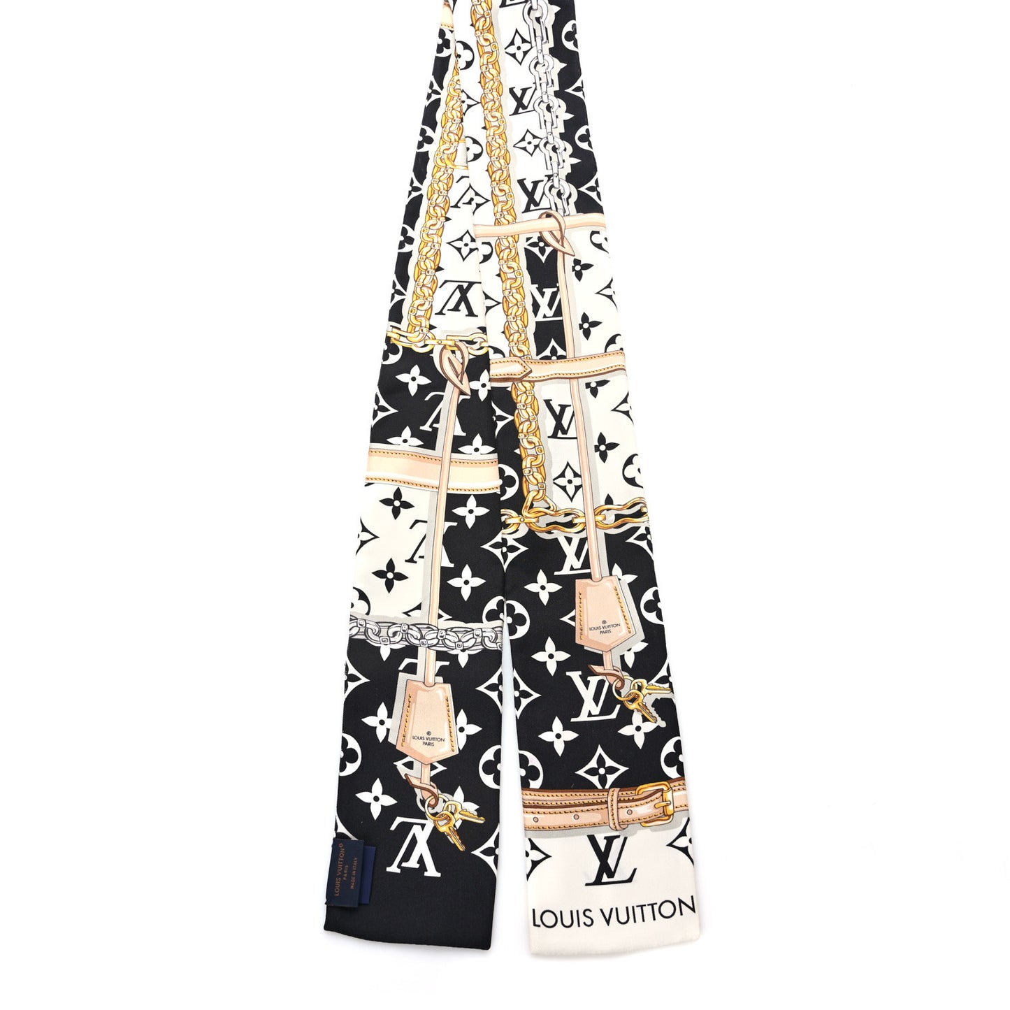 Silk Monogram Confidential Bandeau Black