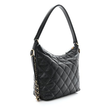 Chanel Lambskin Quilted Maxi Hobo Black 5 of 12