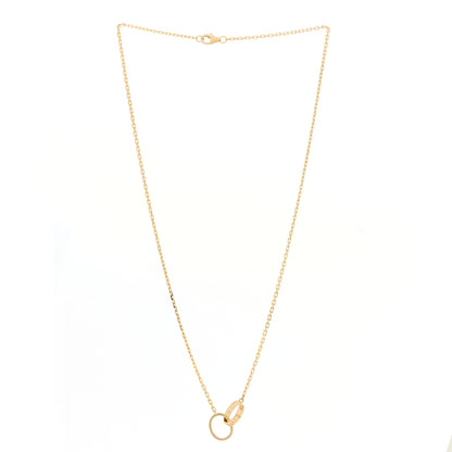 Cartier 18K Yellow Gold Diamond Interlocking LOVE Necklace 3 of 7