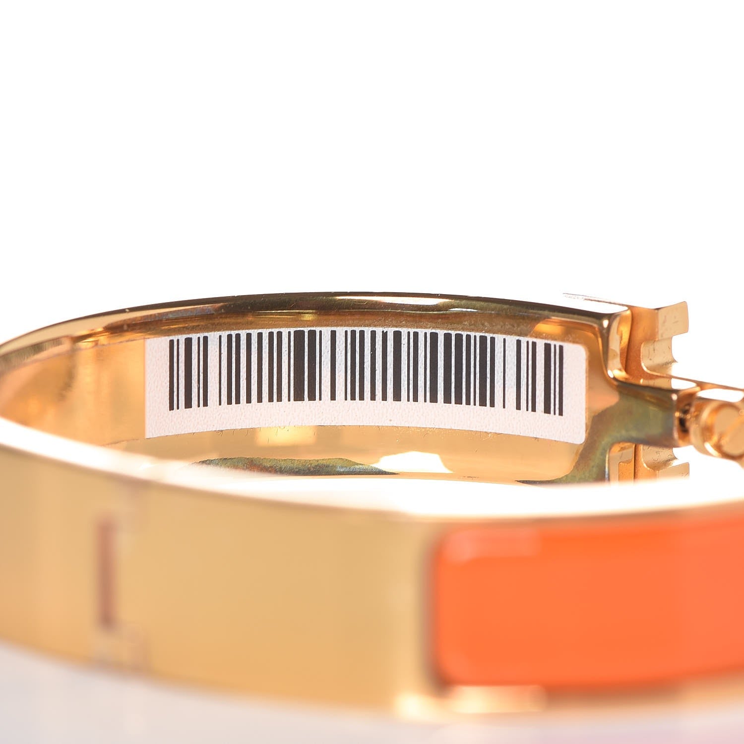 Hermes Enamel Narrow Clic Clac H Bracelet PM Orange 7 of 8