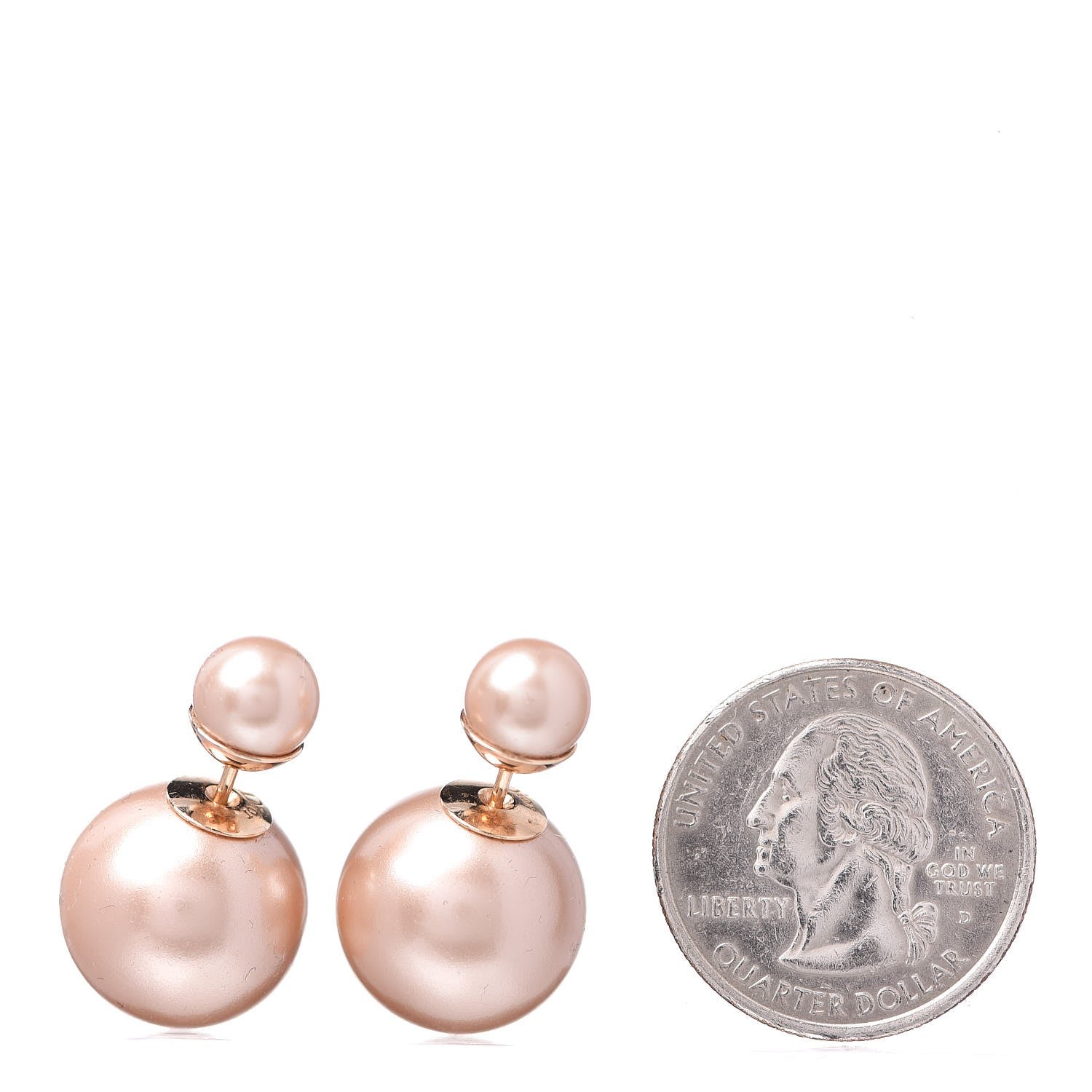 Christian Dior Pearl Mise En Dior Tribal Earrings Pink 2 of 4
