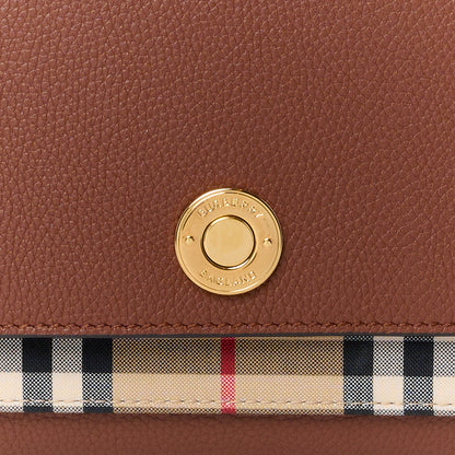 Burberry Calfskin Vintage Check Note Crossbody Bag Tan 9 of 12