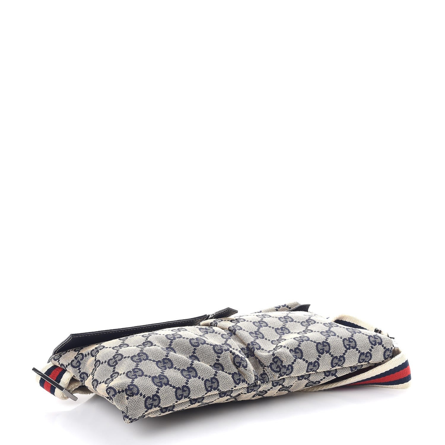 Gucci GG Monogram Web Double Pocket Belt Bag Navy 4 of 10