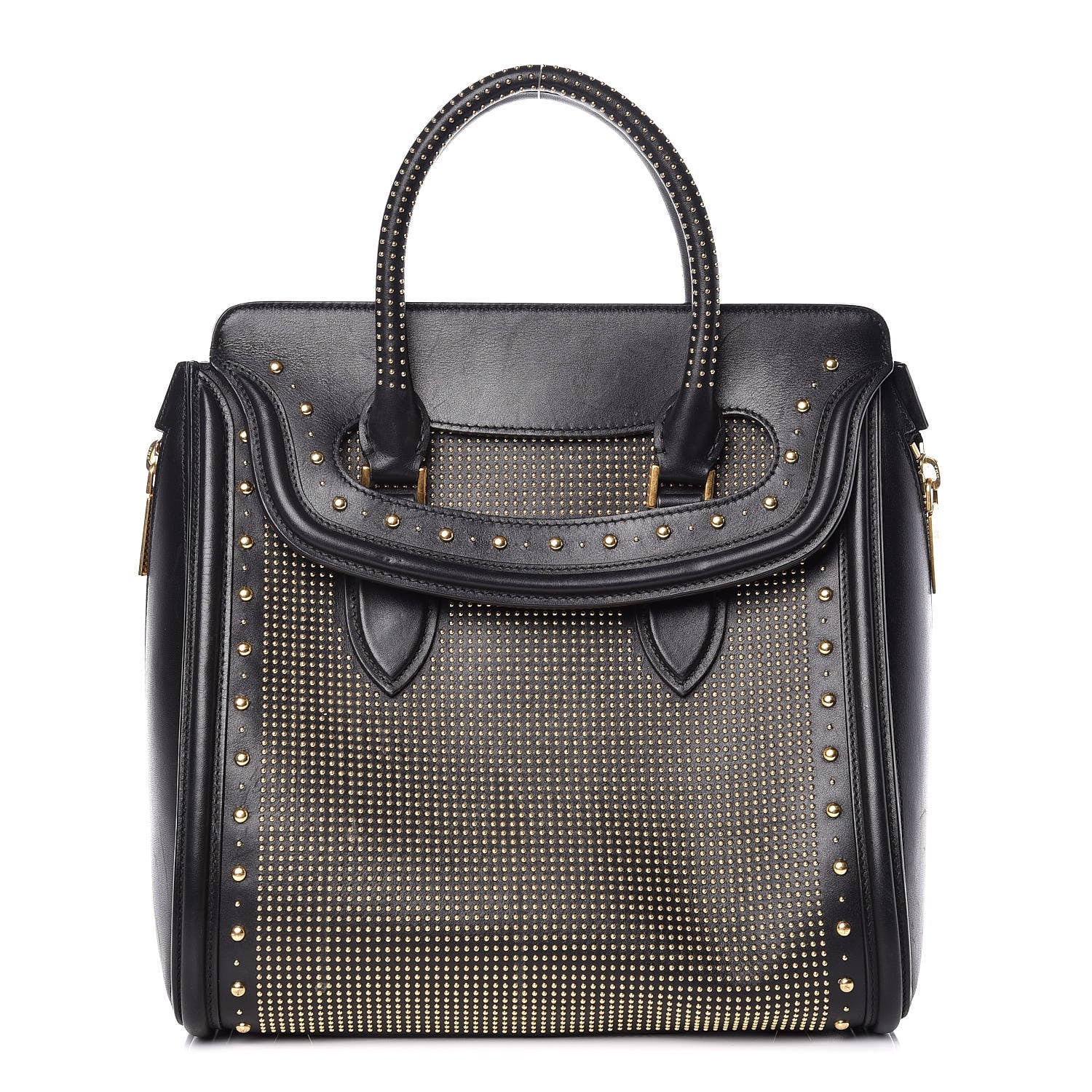 Alexander McQueen Calfskin Studded Large Heroine Black 1 of 24