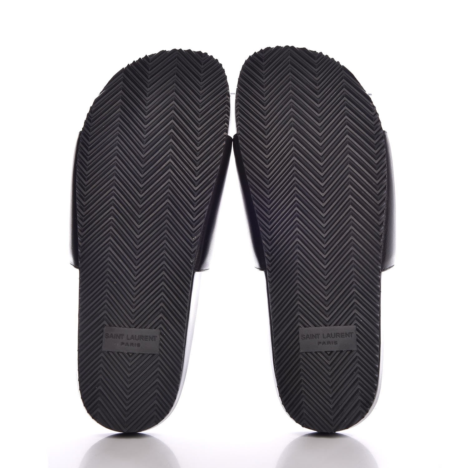 Saint Laurent Lambskin Joan Slide Sandals 38 Black 5 of 8