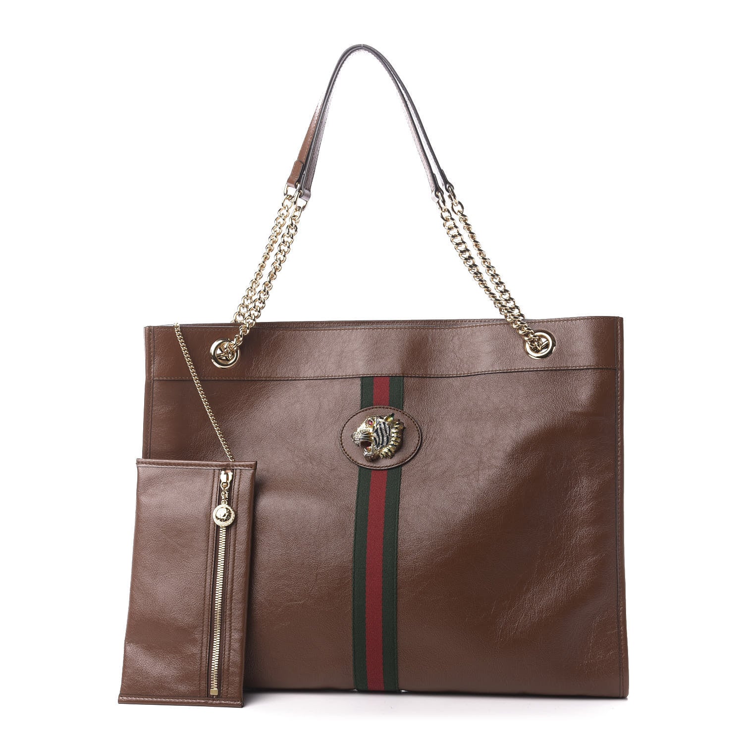 Gucci Calfskin Large Rajah Chain Tote Cuir 1 of 10