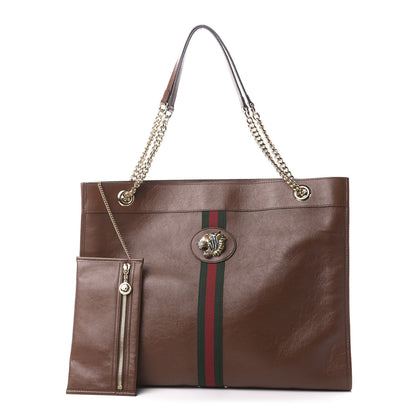 Gucci Calfskin Large Rajah Chain Tote Cuir 1 of 10