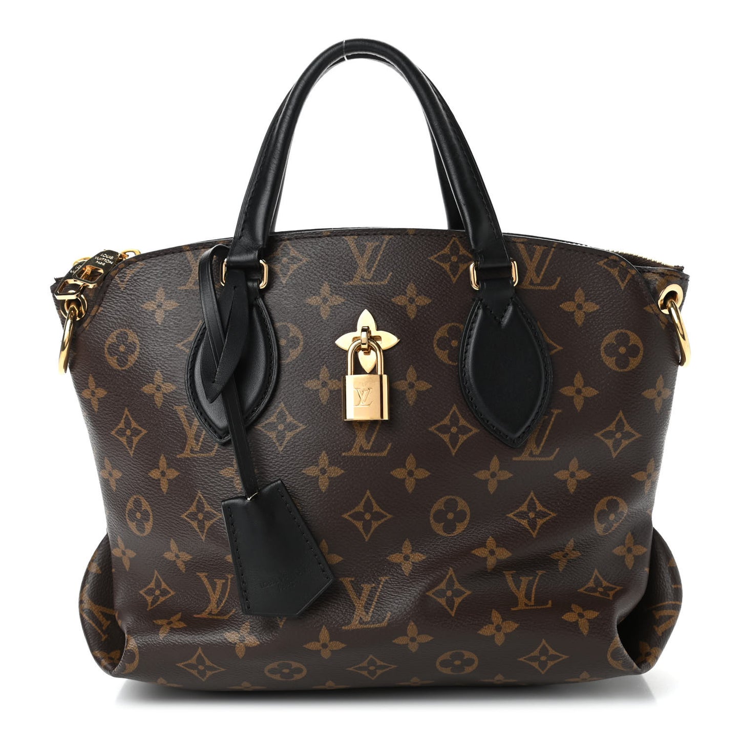 Monogram Flower Zipped Tote PM Black