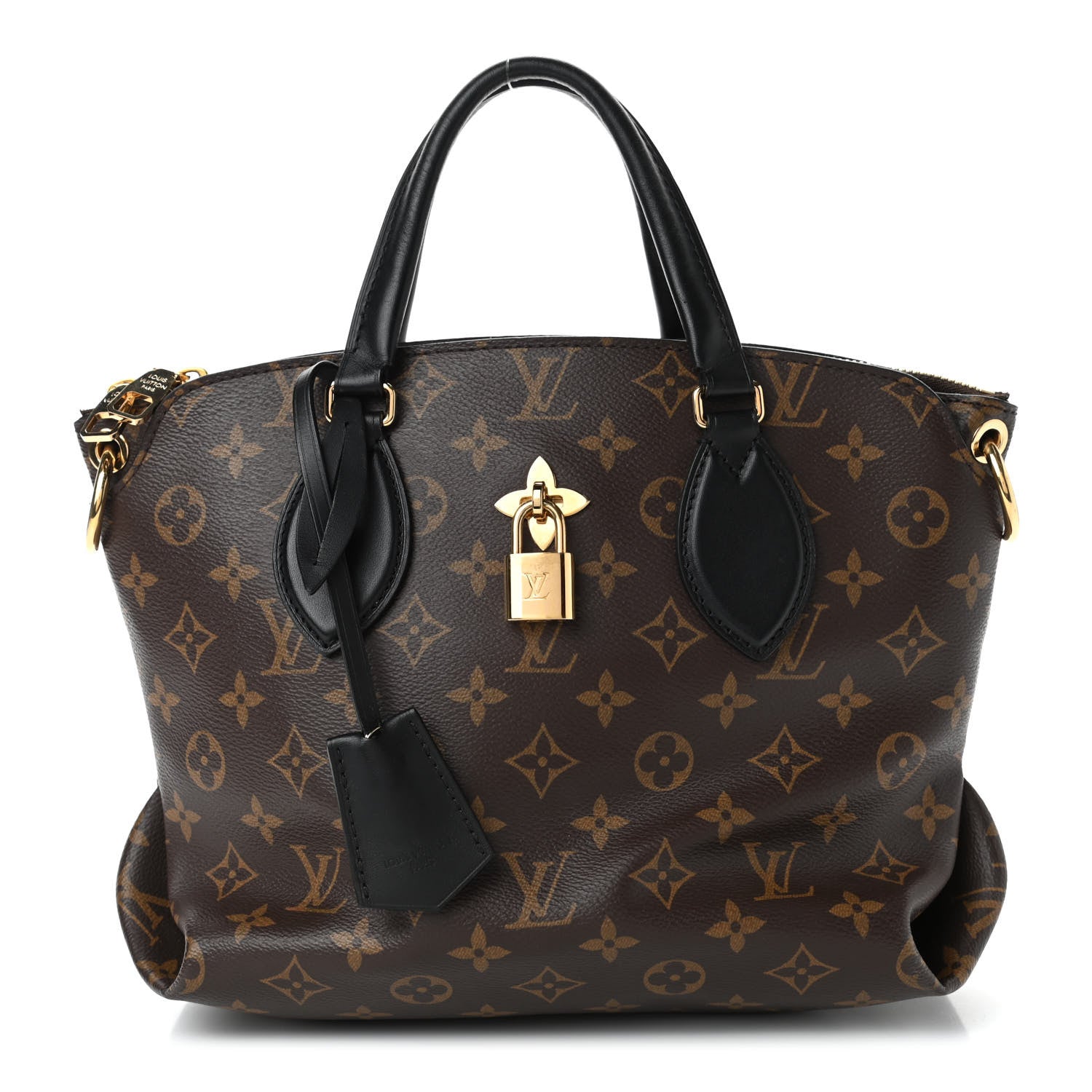 Louis Vuitton Monogram Flower Zipped Tote PM Black 1 of 4