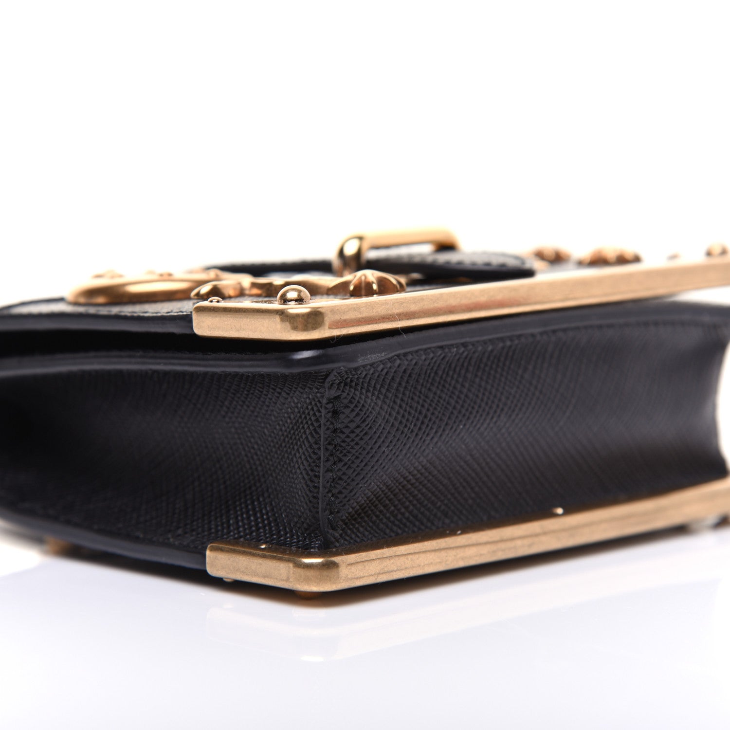 Prada Saffiano Astrology Mini Cahier Bag Black 6 of 10