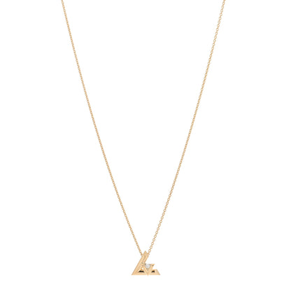Louis Vuitton 18K Yellow Gold Diamond Small LV Volt One Pendant Necklace 1 of 5